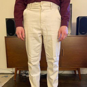 Uniqlo Denim Work Pants White